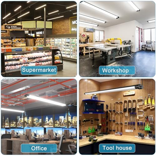 4FT Linkable LED Shop Lights - Pack of 10