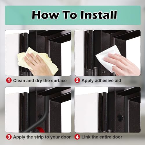 Bantie Silicone Weather Stripping Door Seal 20 FT Self Adhesive D-Shaped Strip for Door/Window Backing Seals Large Gap (from 1/4” to 15/32") Black