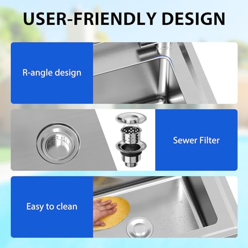 Commercial Stainless Steel Free Standing Kitchen Sink Utility Set
