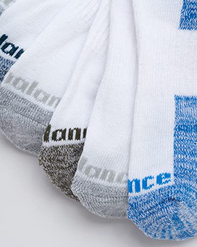 New Balance Boys' Socks - Performance Cushioned Quarter Socks (16 Pack), Size Large, All White