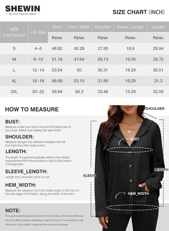 SHEWIN Womens Oversized Sweatshirt Hoodies Casual Long Sleeve Solid Button Down Hooded Jackets for Women Casual Fall Outfits with Pockets,(US 16-18) XL,Dark Brown