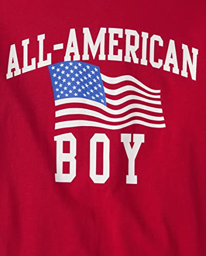 The Children's Place Short Sleeve Graphic T-Shirt Seasonal, All American Boy, X-Large