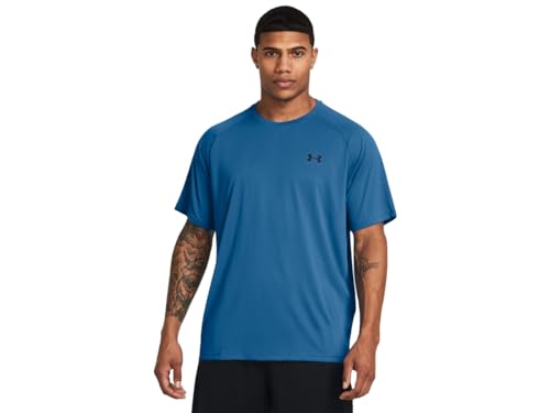 Under Armour Men's Tech 2.0 Short-Sleeve T-Shirt, (406) Photon Blue / / Black, Medium