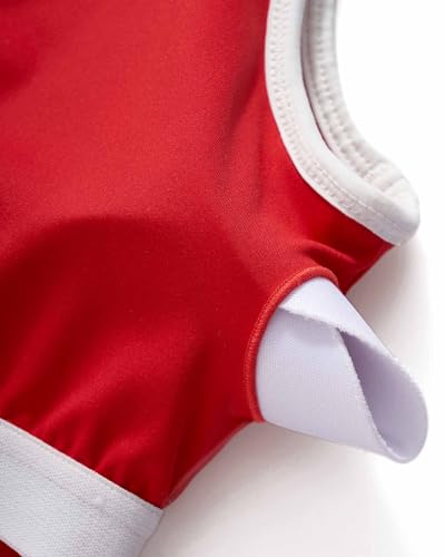 SUUKSESS Women Sweetheart Neckline Longline Sports Bra Padded Basic Workout Crop Tank Top (Red, S)