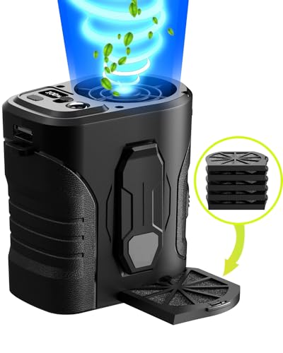 Yinken Waist Fan 10000mAh Rechargeable,Portable Fan with over 24H Working Time, 15000RPM Strong Airflow Wearable Belt Fan Personal Waist Clip Fan for Clothes Shirt Farm Work Hiking
