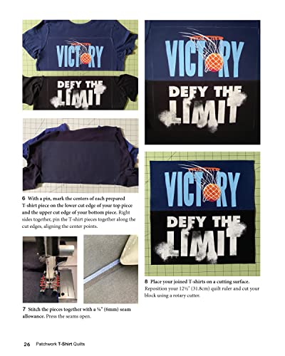 Patchwork T-Shirt Quilts: The Fabric-Lover's Approach to Quilting Keepsakes and Preserving Memories (Landauer) 14 Step-by-Step Projects and Patterns Using Sentimental Tees - Pillows, Bags, and More