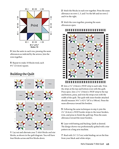 Patchwork T-Shirt Quilts: The Fabric-Lover's Approach to Quilting Keepsakes and Preserving Memories (Landauer) 14 Step-by-Step Projects and Patterns Using Sentimental Tees - Pillows, Bags, and More