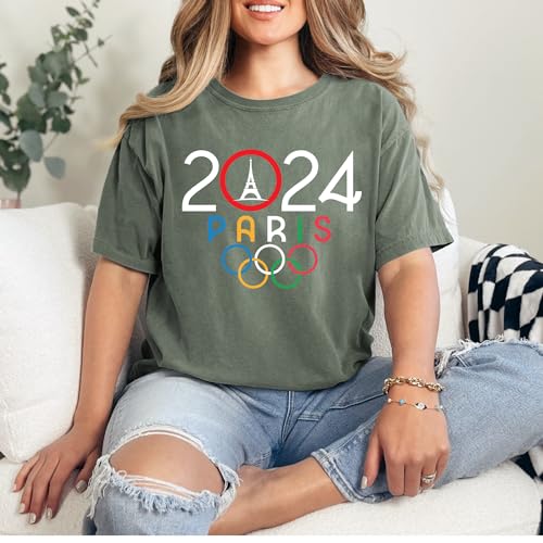 Comfort Color Olympics Shirts, Paris Eifel Shirt, Graphic Tee, Paris Trip Graphic Tee, Paris Vacation Tee, Olympic Shirts, Usa Shirt, Graphic Tee Men, 2024 France Olympics Games Shirts, USA Olympics