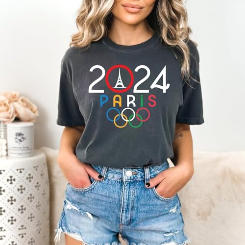 Comfort Color Olympics Shirts, Paris Eifel Shirt, Graphic Tee, Paris Trip Graphic Tee, Paris Vacation Tee, Olympic Shirts, Usa Shirt, Graphic Tee Men, 2024 France Olympics Games Shirts, USA Olympics