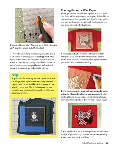 Patchwork T-Shirt Quilts: The Fabric-Lover's Approach to Quilting Keepsakes and Preserving Memories (Landauer) 14 Step-by-Step Projects and Patterns Using Sentimental Tees - Pillows, Bags, and More