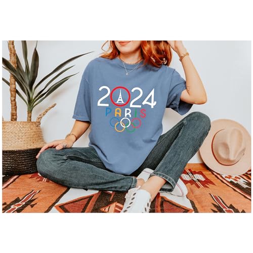 Comfort Color Olympics Shirts, Paris Eifel Shirt, Graphic Tee, Paris Trip Graphic Tee, Paris Vacation Tee, Olympic Shirts, Usa Shirt, Graphic Tee Men, 2024 France Olympics Games Shirts, USA Olympics
