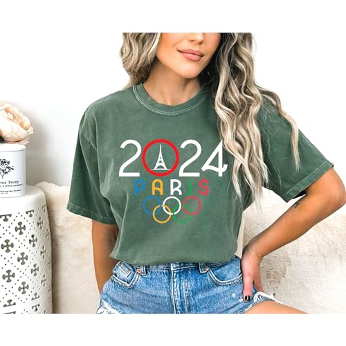 Comfort Color Olympics Shirts, Paris Eifel Shirt, Graphic Tee, Paris Trip Graphic Tee, Paris Vacation Tee, Olympic Shirts, Usa Shirt, Graphic Tee Men, 2024 France Olympics Games Shirts, USA Olympics
