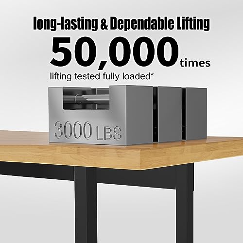 60" Heavy-Duty Adjustable Wood Workbench with Wheels