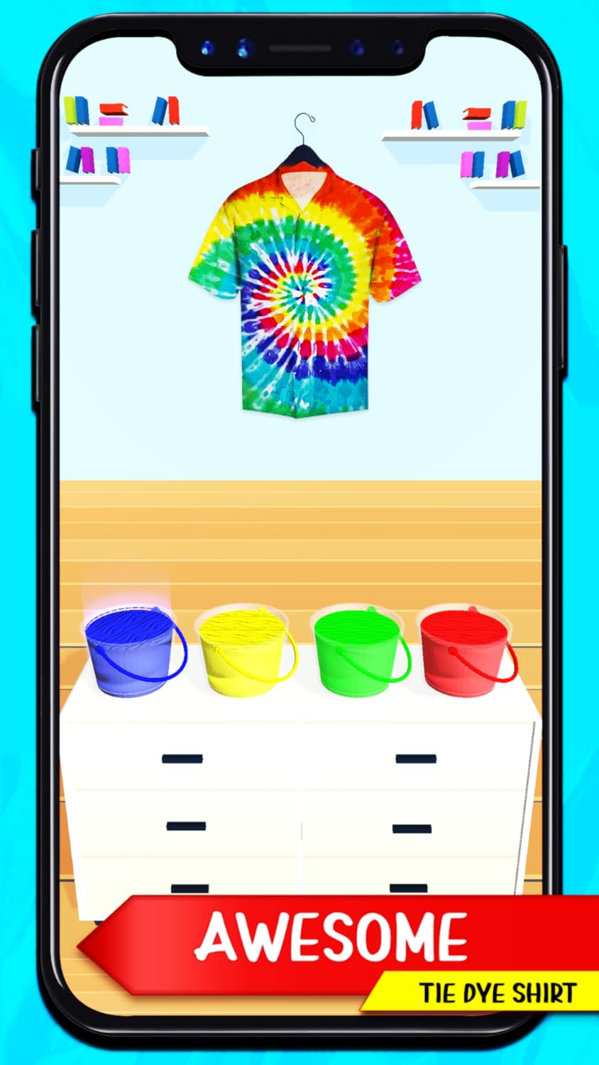 Tie n Dye Makeover! Fashion Art Outfit Makeup Dying Artist 3D - DIY Summer Clothes Painting Dress Color Mixing Shirts Coloring Dye Salon Game