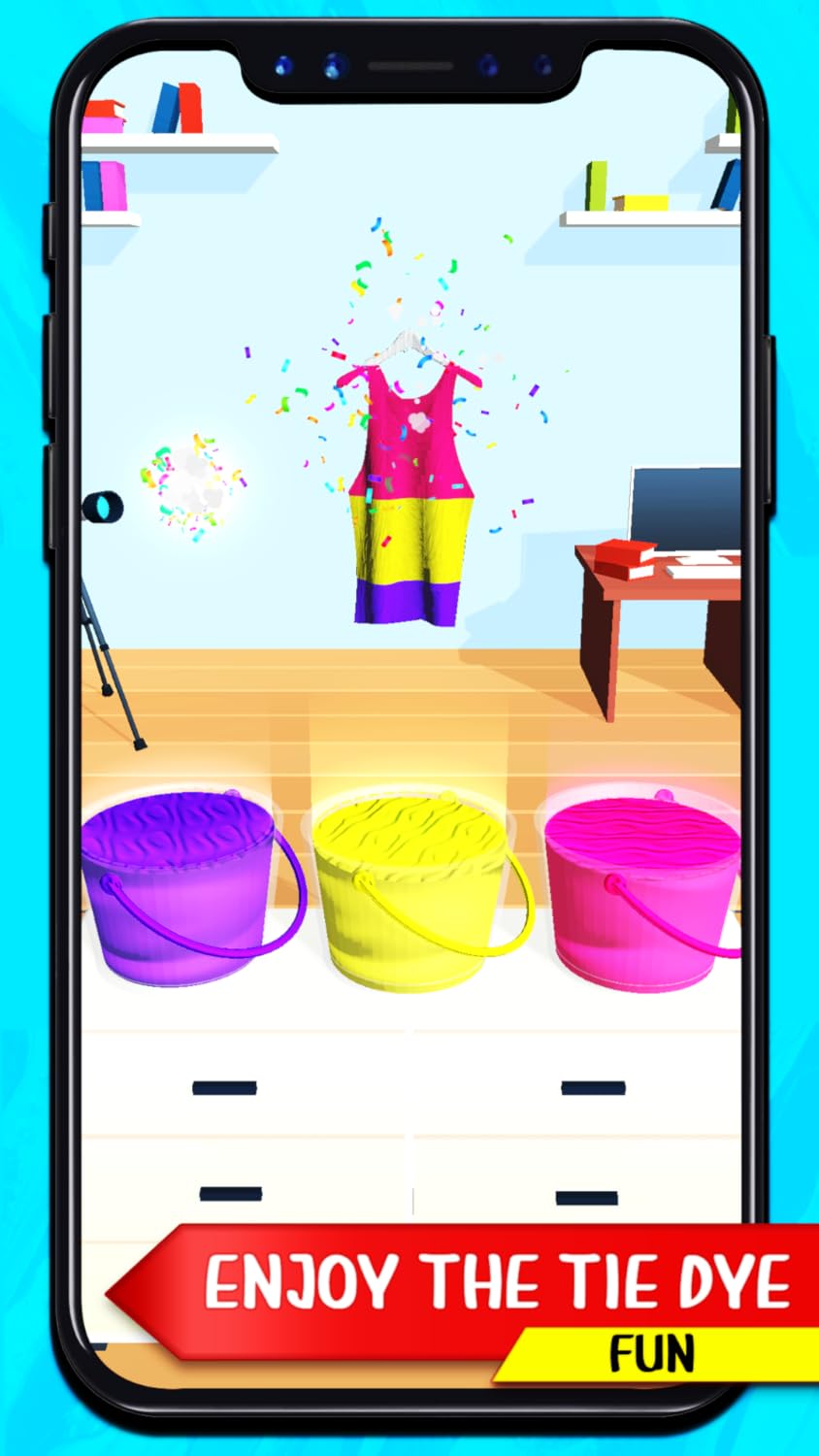 Tie n Dye Makeover! Fashion Art Outfit Makeup Dying Artist 3D - DIY Summer Clothes Painting Dress Color Mixing Shirts Coloring Dye Salon Game
