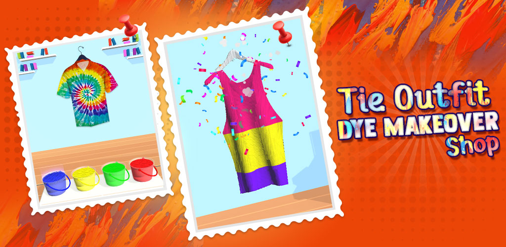 Tie n Dye Makeover! Fashion Art Outfit Makeup Dying Artist 3D - DIY Summer Clothes Painting Dress Color Mixing Shirts Coloring Dye Salon Game
