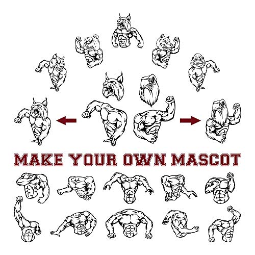 Sports Mascots Clipart-Vector Clip Art-Vinyl Cutter Plotter Images-T-Shirt Graphics CD