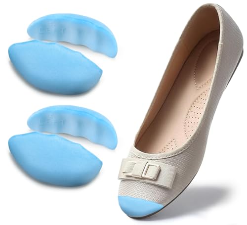 Dr.Foot Shoe Filler Inserts for Loose Shoe, Toe Filler Cushion Inserts for Shoe Too Big, Big Shoe Fillers Make Shoes Fit for Casual Sports High Heels Boots (Small: Half Size Bigger, Blue)