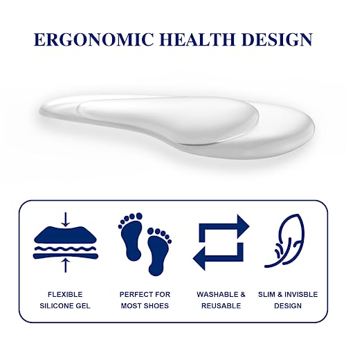 Arch Support,Soft Gel Insole Pads,High Heel Inserts, Reusable Arch Cushions Best for Flat Feet and High Arch Pain,Plantar Fasciitis Relief, for All Day Pain Relief and Comfort.(6Pairs,0.3Inch)