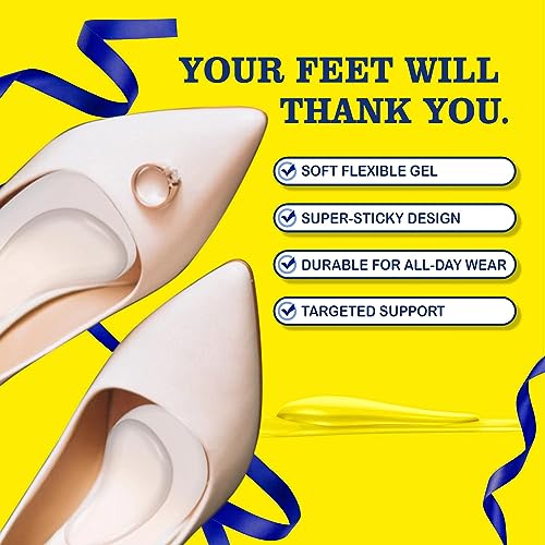 Arch Support,Soft Gel Insole Pads,High Heel Inserts, Reusable Arch Cushions Best for Flat Feet and High Arch Pain,Plantar Fasciitis Relief, for All Day Pain Relief and Comfort.(6Pairs,0.3Inch)