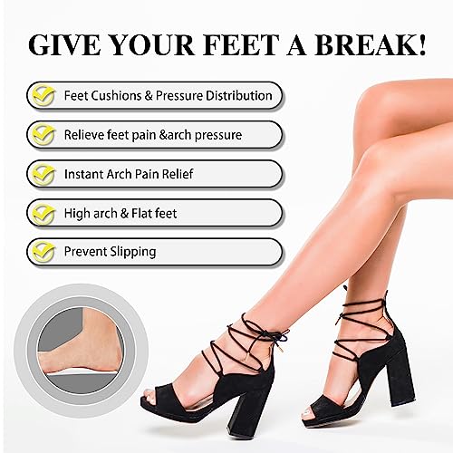 Arch Support,Soft Gel Insole Pads,High Heel Inserts, Reusable Arch Cushions Best for Flat Feet and High Arch Pain,Plantar Fasciitis Relief, for All Day Pain Relief and Comfort.(6Pairs,0.3Inch)