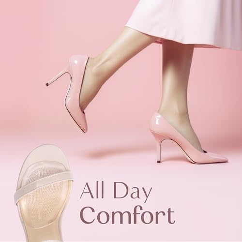 Ball of Foot Cushions for Women (2 Pairs) Metatarsal Pads Women, High Heel Comfort Pads, All Day Comfort & Pain Relief Heel Pads, One Size Fits All, Shoe Gummies for Heels (Clear)