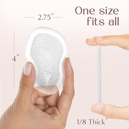 Ball of Foot Cushions for Women (2 Pairs) Metatarsal Pads Women, High Heel Comfort Pads, All Day Comfort & Pain Relief Heel Pads, One Size Fits All, Shoe Gummies for Heels (Clear)