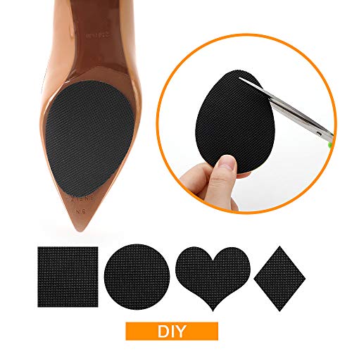 GADEBAO 12PCS Non-Slip Shoe Pads for Bottom of Shoes, Premium Rubber Self Adhesive Anti-Slip Shoe Grips Stickers, High Heels Non-Skid Sole Protector