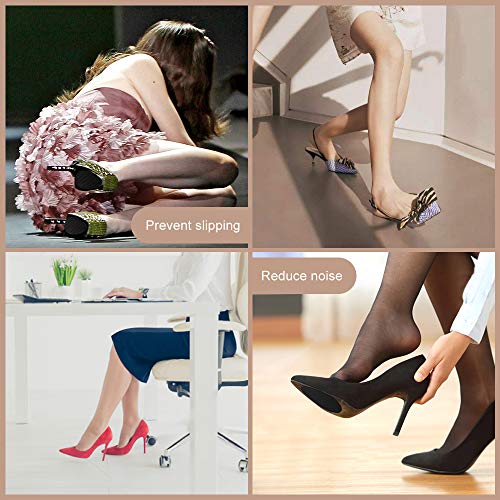 GADEBAO 12PCS Non-Slip Shoe Pads for Bottom of Shoes, Premium Rubber Self Adhesive Anti-Slip Shoe Grips Stickers, High Heels Non-Skid Sole Protector