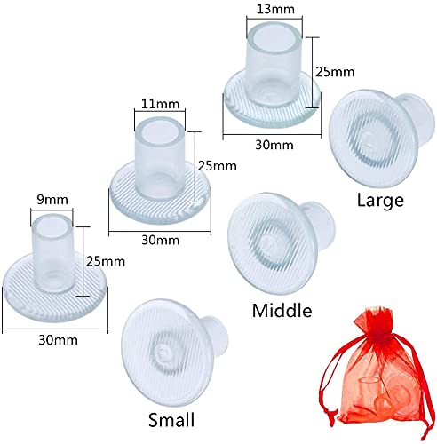 FARCURN Clear High Heel Protectors，FARCURN 3 Size Soft Heel Covers for Walking on Grass and Uneven Floor(S/M/L) (3 Pair (Pack of 1))