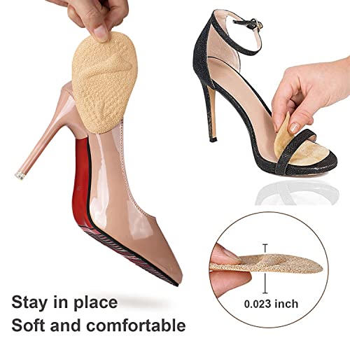 Metatarsal Pads Women, Ball of Foot Cushions for Women, Forefoot Pads Stop Feet from Sliding Forward, High Heel Comfort Cushion Inserts Pads, Non-Slip Foot Pad, Resuse and Washable（4 Pairs
