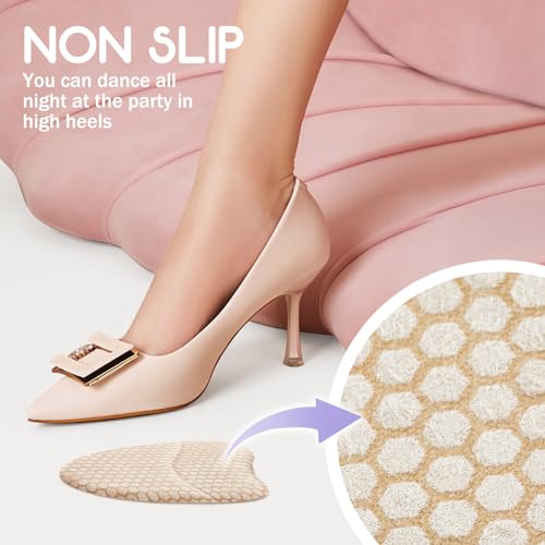 ZAIWOO Metatarsal Pads Women, Ball of Foot Cushions for Women, Heel Inserts for Women, Heel Pads for Shoes, (2 Pairs Foot Pads) High Heel Comfort Pads, Anti Slip, Full-wrap Design
