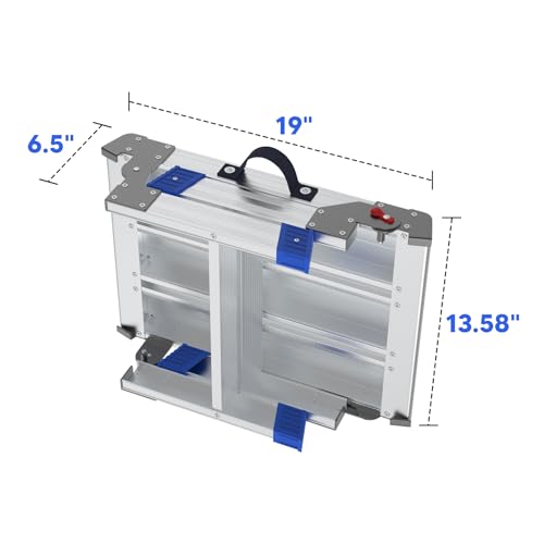 Anyelse Folding Step Stool for Adults, Aluminum Work Platform