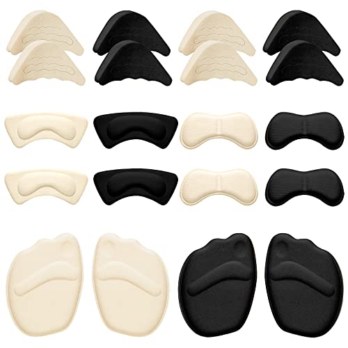 12 Pairs Shoe Filler High Heel Cushion Pads Adjustable Toe Filler Inserts Front Insoles Heel Grips Liner Insert for Preventing Too Big Shoe from Heel Slipping Blisters Relieve Pain (Elegant Style)