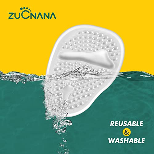 ZUCNANA Metatarsal Pads Ball of Foot Cushions (6 Pairs), Non-Slip High Heel Cushion Inserts Women, One Size Fits All Shoe Inserts for Women and Men, Reusable Foot Pads All Day Pain Relief and Comfort