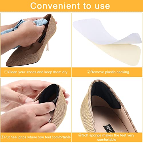 12 Pairs Shoe Filler High Heel Cushion Pads Adjustable Toe Filler Inserts Front Insoles Heel Grips Liner Insert for Preventing Too Big Shoe from Heel Slipping Blisters Relieve Pain (Elegant Style)