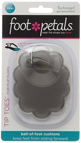 Foot Petals Ball of Foot Cushions, Long Lasting Pain Relief, Women's High Heel Insert 1 Pair, Gel-w/Toe Post, Medium
