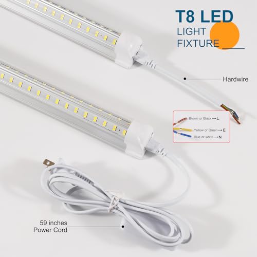 AQIQUUT 4FT 50W 6500K 7000LM LED Shop Lights