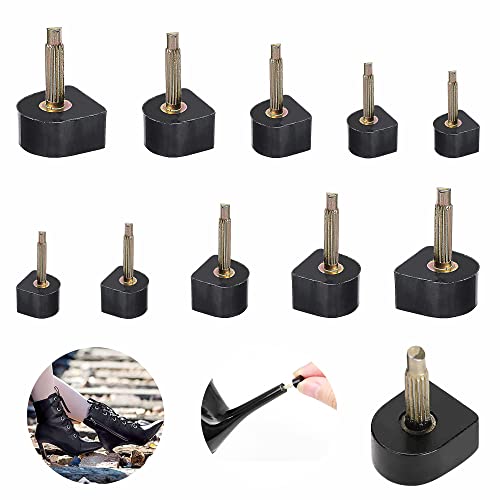 10 Pairs High Heel Tips Replacement Kit U Shaped Heel Cap Cover Shoe Replacement High Heel Caps Protectors Heels Tips Replacement Dowels for High Heel Shoes