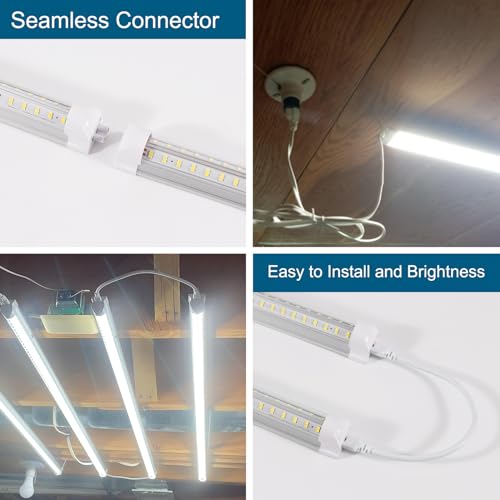 AQIQUUT 4FT 50W 6500K 7000LM LED Shop Lights