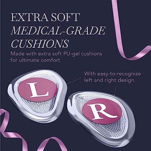 Metatarsal Pads for Women, Ball of Foot Cushions for Women & Men, Silicone Gel Heel Pads, High Heel Inserts, Anti Slip High Heel Cushion Inserts Women/Foot Pads/Shoe Pads [4 Pack]