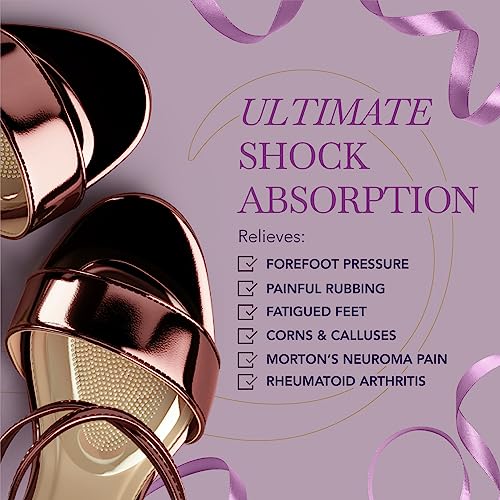 Metatarsal Pads for Women, Ball of Foot Cushions for Women & Men, Silicone Gel Heel Pads, High Heel Inserts, Anti Slip High Heel Cushion Inserts Women/Foot Pads/Shoe Pads [4 Pack]