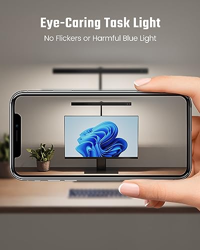 Adjustable Desk Lamp with Eye-Caring LED Brightness