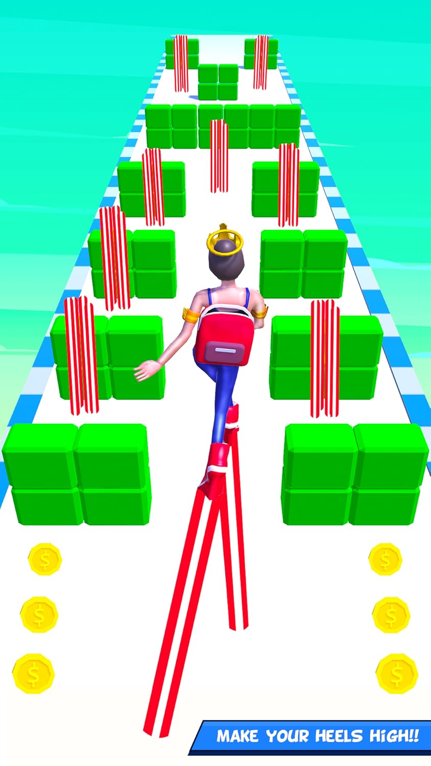 High heel catwalk challenge: high tower heels runner