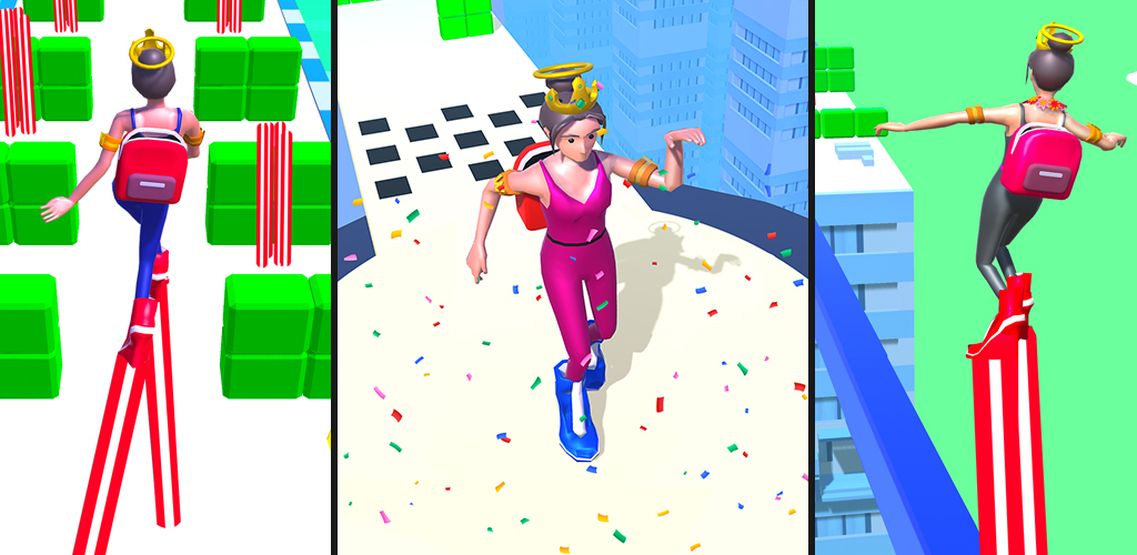 High heel catwalk challenge: high tower heels runner