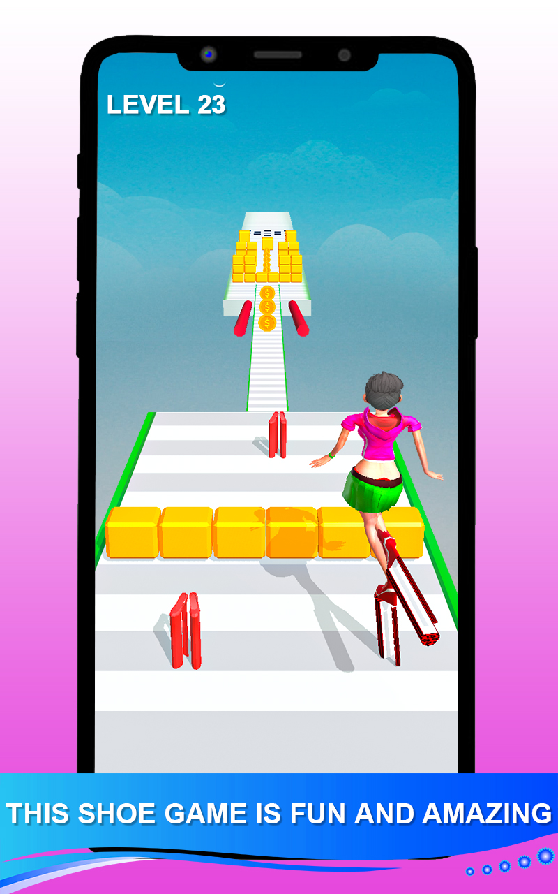 Perfect Heels Stack High Tall Run! Shiny Shoe High Race Fashion Walk Challenge 3D - Collect Heels on Runway To Make your Heel Taller and Walking on Podium Game