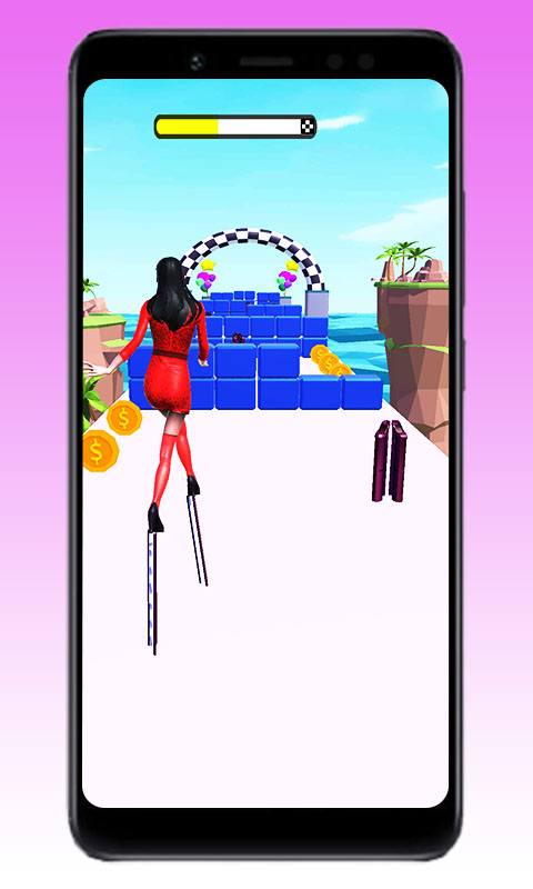 High Stack Heels Run Challenge: Taller Dancing Heels Shoe Race Girl Runner Game