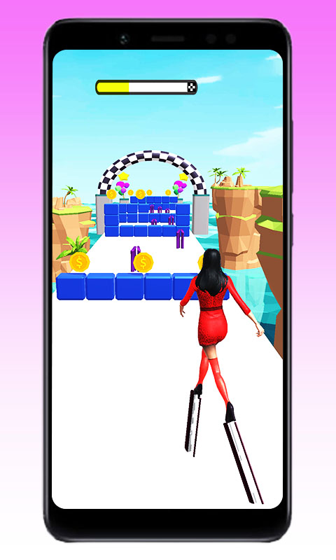 High Stack Heels Run Challenge: Taller Dancing Heels Shoe Race Girl Runner Game