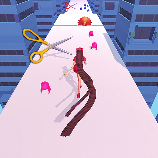 Shiny Beauty Long Hair Makeover Stack Run Challenge 3D - Queen Fit Body High Bridge Fashion Catwalk Stacky Hairs Heels Runner Race Game