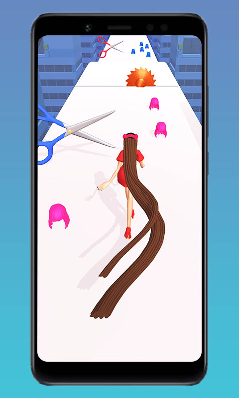 Shiny Beauty Long Hair Makeover Stack Run Challenge 3D - Queen Fit Body High Bridge Fashion Catwalk Stacky Hairs Heels Runner Race Game